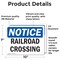 Signmission Railroad Crossing, 10 in W x Rectangle, Vinyl Decal OS-2PACK-NS-D-710-L-17973 - alternate 6